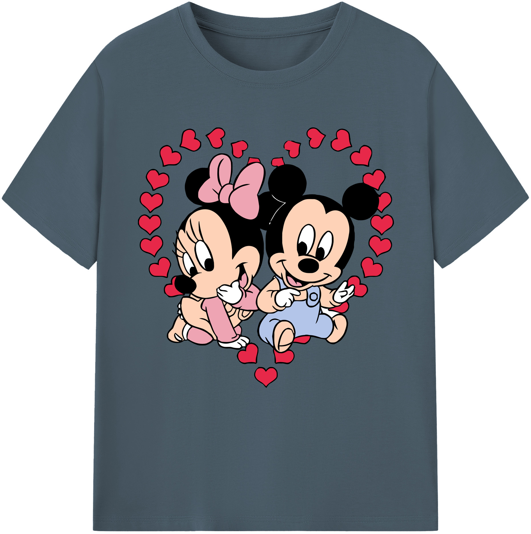 （画像用） ミッキーマウス Mickey Mouse 綿100％半袖Tシャツ（フロントプリント）